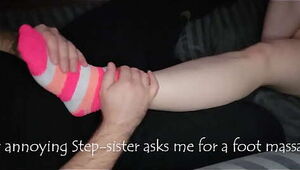 Step-Sister Story - Trading a Foot Massage for a Massage By Feet